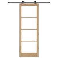 Schuifdeur ORKDAL Bruin 83 x 232 cm Hout en metaal - thumbnail
