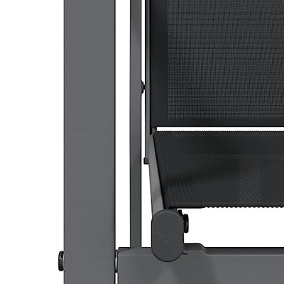 9-delige Tuinset textileen en staal zwart