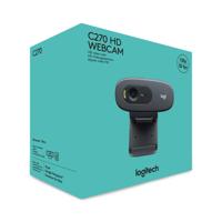 Logitech C270 HD-webcam 1280 x 720 Pixel Standvoet, Klemhouder - thumbnail