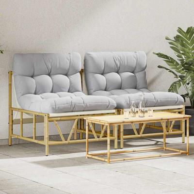 Tuinstoel 2 pcs Lichtgrijs 75 x 75 x 71 cm Staal