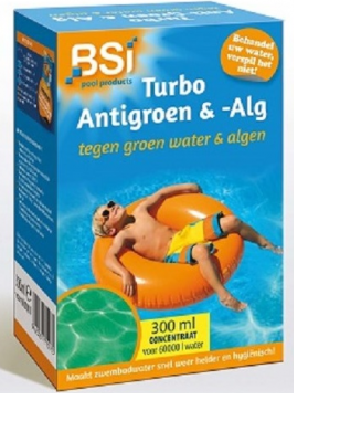 Turbo anti-groen en alg zwembad 300 ml Zwembadonderhoud BSI - Bsi
