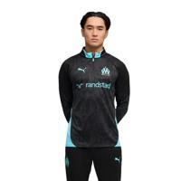 PUMA Olympique Marseille Trainingstrui 1/4-Zip 2025-2026 Zwart Lichtblauw - thumbnail