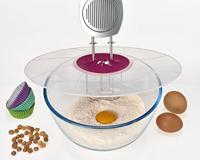 Metaltex Dolceforno Spatscherm voor Mixer 32 cm Siliconen/Paars/Transparant - thumbnail