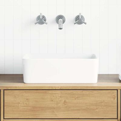 VidaXL Wastafel 40x30x13 cm keramiek wit VidaXL Wastafel 40x30x13 cm keramiek wit