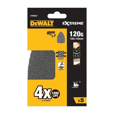 DeWALT DTM8554 Mesh Schuurgaas Delta 100x150mm K120 VE=5 DeWALT DTM8554 Mesh Schuurgaas Delta 100x150mm K120 VE=5