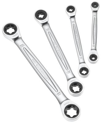 Facom Set van 4 Ringsteeksleutels E-TORX - 464TX.J4PB Facom Set van 4 Ringsteeksleutels E-TORX - 464TX.J4PB