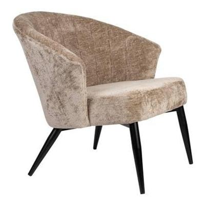 Dutchbone Fauteuil 'Georgia' Chenille, kleur Beige