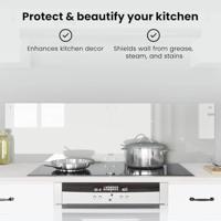 VidaXL Keuken achterwand 2 pcs doorzichtig 70 x 40 cm gehard glas - thumbnail
