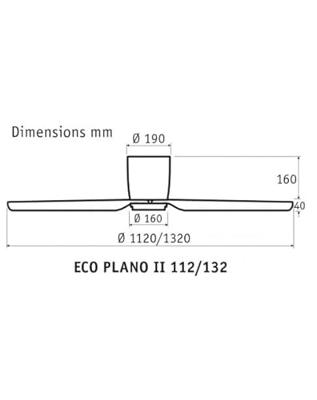 CasaFan ECO PLANO II 112 BZ-NB WiFi Flügel Nussbaum Plafondventilator 13 W (Ø x h) 112 cm x 160 mm Brons Met afstandsbediening, Timer, Met wintermodus,