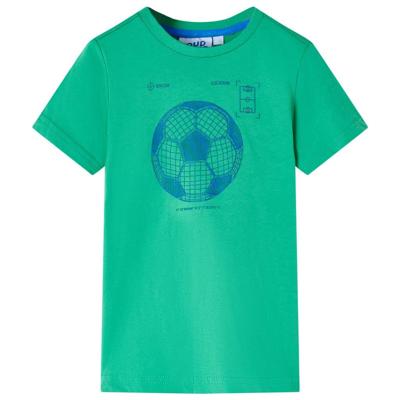 Kindershirt met voetbalprint 116 groen