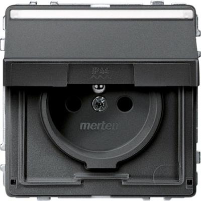 Merten MEG2312-7214 Wandcontactdoos AquaDesign Antraciet 1 stuk(s)