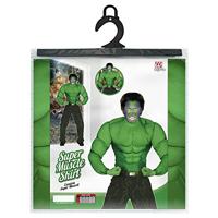 Hulk spierballen shirt groen - thumbnail
