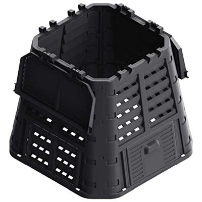 Compostbak 480 L 93,3x93,3x80 cm zwart - thumbnail