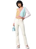 Only Onlblush Mid Flared Dnm Dot019 Noos 15230778 Flare Ecru - thumbnail