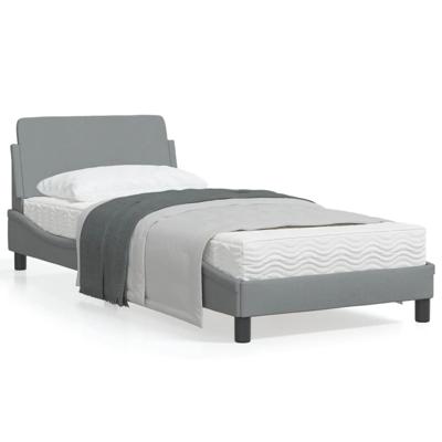 Bedframe zonder matras 80x200 cm stof lichtgrijs