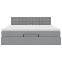 Ottoman bed met matras 180x200cm stof lichtgrijs - thumbnail