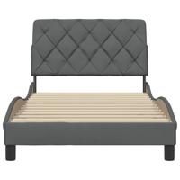 Bedframe zonder matras 100x200 cm stof donkergrijs - thumbnail