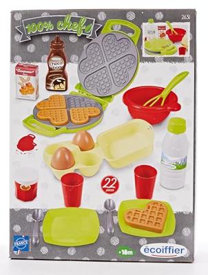 Ecoiffier 100% chef wafelijzer, 22dlg.