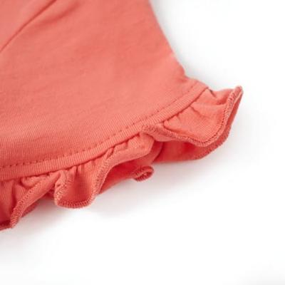 Kindershirt met korte mouwen 140 koraalkleurig Kindershirt met korte mouwen 140 koraalkleurig