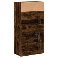 Schoenenkast 60x34x116 cm bewerkt hout gerookt eikenkleurig - thumbnail