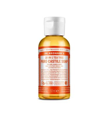 Dr. Bronner's Vloeibare zeep - pure castile - tea tree - 60 ml