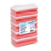 Schuurspons cleaninq met greep 140x70x42mm 5st - thumbnail