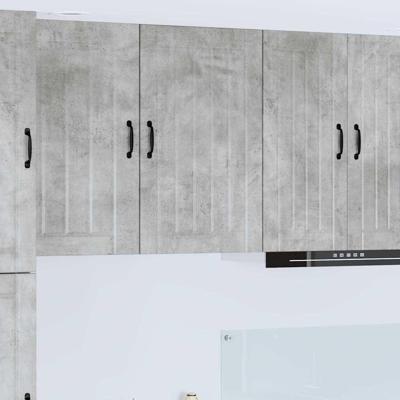 Keukenkast aan de muur Beton Grijs 50 x 31 x 80 cm Bewerkt hout Keukenkast aan de muur Beton Grijs 50 x 31 x 80 cm Bewerkt hout