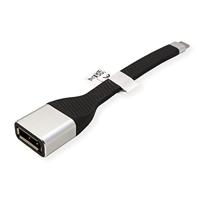 ROLINE Beeldschermadapter USB Type C - DP, M/F, 0,13 m - thumbnail