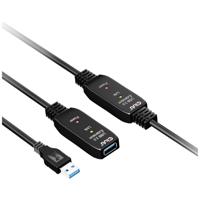 club3D CAC-1405 USB-kabel USB 3.2 Gen1 USB-A stekker 10.00 m Zwart - thumbnail
