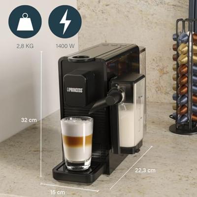 Princess Capsule and Latte Pro Koffiemachine Zwart
