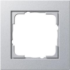 Gira E2 afdekraam 1-voudig aluminium