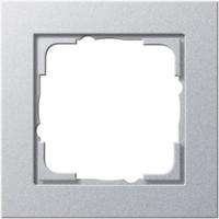 Gira E2 afdekraam 1-voudig aluminium - thumbnail