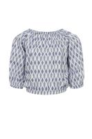 10Sixteen Blouse Top Blue Print - thumbnail
