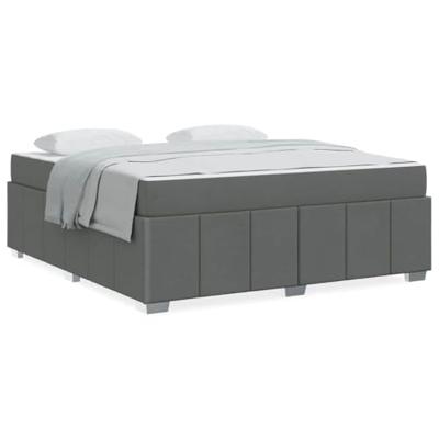Bedframe met matras Donkergrijs 180 x 200 cm Stof