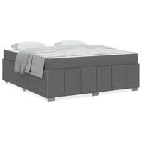 Bedframe met matras Donkergrijs 180 x 200 cm Stof - thumbnail