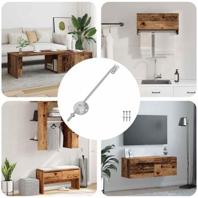 VidaXL Deksel ondersteunend scharnier 12 pcs zilver 194 x 36 x 18 mm