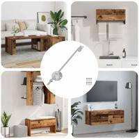 VidaXL Deksel ondersteunend scharnier 12 pcs zilver 194 x 36 x 18 mm - thumbnail