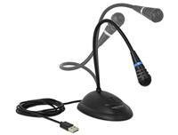 DeLOCK usb gooseneck microphone microfoon (zwart) - thumbnail