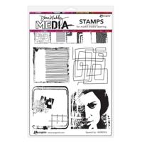 Ranger Ink Ranger • dina wakley media cling stamps squared up 6pcs - thumbnail