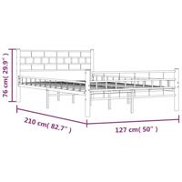vidaXL Bedframe metaal wit 120x200 cm - thumbnail
