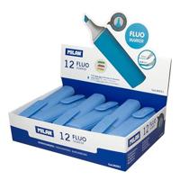Fluorescerende Markeerstift Set Milan Blauw (12 Stuks) - thumbnail