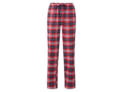 esmara Flanellen dames pyjamabroek (Blauw/rood geruit, XS (32/34))