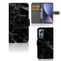 Xiaomi 12 | 12X | Bookcase | Marmer Zwart - Origineel Cadeau Vader - thumbnail