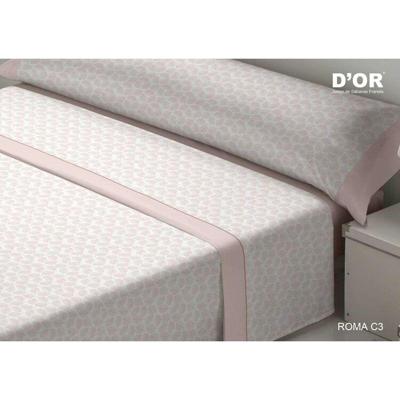 Set beddengoed D'Or ROMA Roze Bed van 135 Franela
