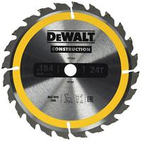 DeWALT Cirkelzaagblad voor Hout | Construction | Ø 184mm Asgat 16mm 24T - DT1939-QZ - thumbnail