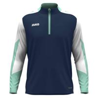 JAKO Dynamic Trainingstrui 1/4-Zip Donkerblauw Wit Lichtgroen - thumbnail