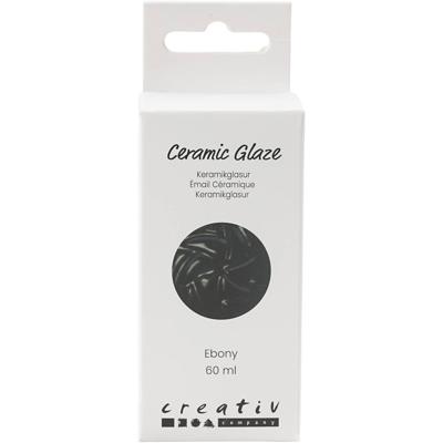 Creativ Company Keramiek glazuur, 984-1101 °c, dekkend, ebony, 60 ml/ 1 fles Creativ Company Keramiek glazuur, 984-1101 °c, dekkend, ebony, 60 ml/ 1 fles
