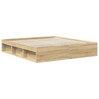 Bedframe met hoofdeinde Sonoma 180 x 200 cm Bewerkt hout - thumbnail