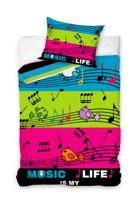 Music is my life dekbedovertrek 140 x 200 cm - 70 x 90 cm - Katoen - thumbnail