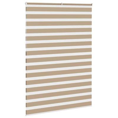 VidaXL Zebra blind 160x230 cm stofbreedte 155,9 cm polyester zandbruin VidaXL Zebra blind 160x230 cm stofbreedte 155,9 cm polyester zandbruin